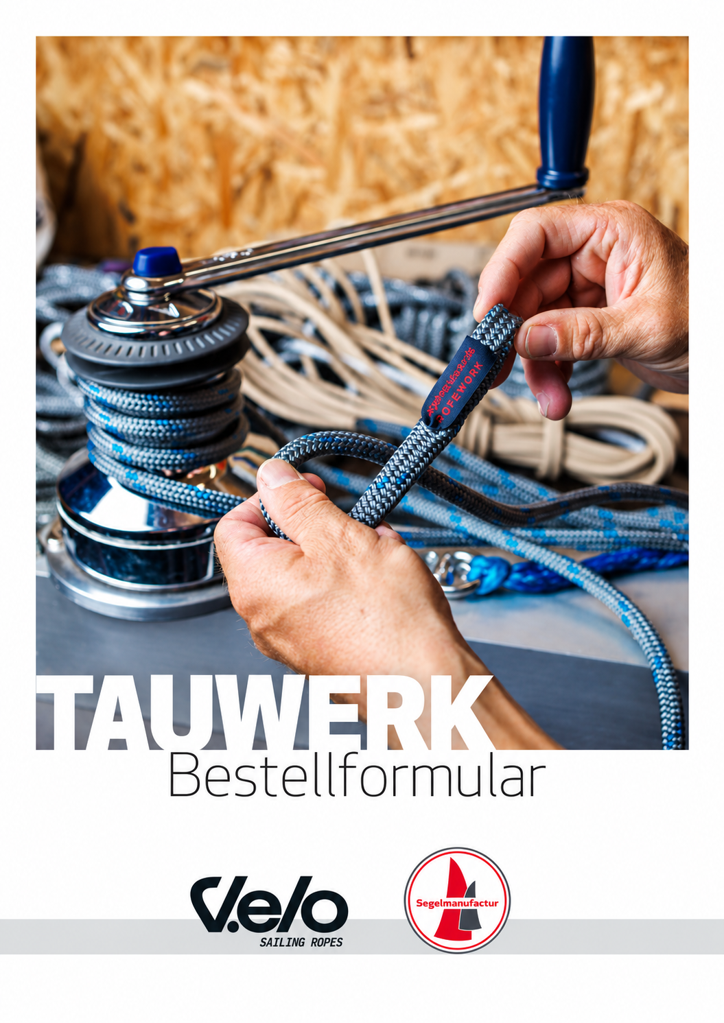 VELO Ropes – Tauwerk Bestellformular Titelbild des VELO Ropes Tauwerk-Bestellformulars